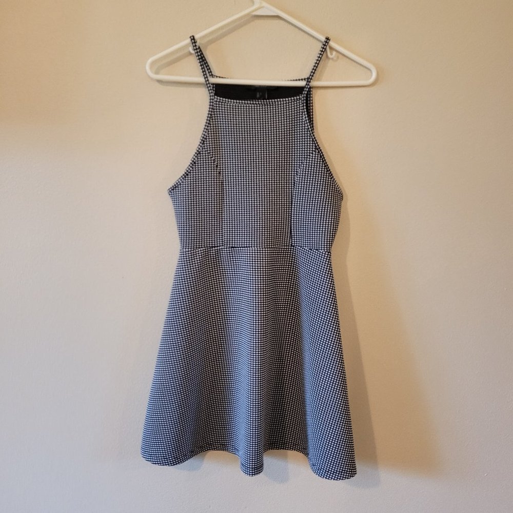 Checkered Overall Skater Dress